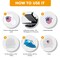 30 Pieces Sublimation Patches Fabric Iron-on Blank Patches 3 Shapes Repair Patches Sublimation Blank Hat Patch for DIY Crafts, Caps Clothes Shoes Bags Backpacks Uniforms (White Frame)